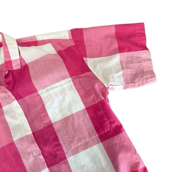 Ricki Button Down Shirt Gingham Plaid Vintage Medium - Picture 3 of 4